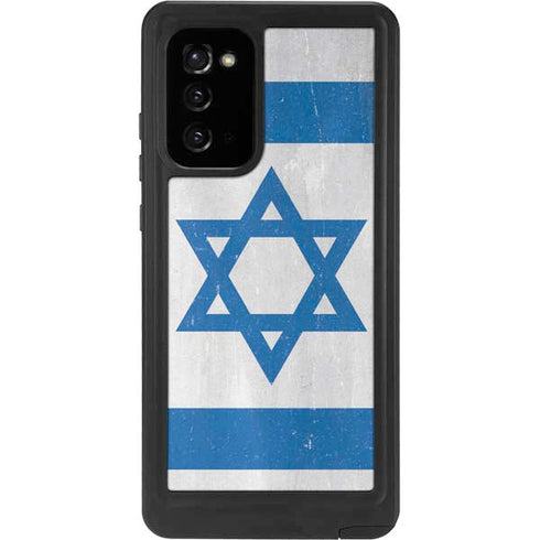 Israel Flag Distressed Galaxy Note20 5G Waterproof Case