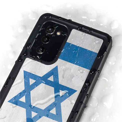 Israel Flag Distressed Galaxy Note20 5G Waterproof Case
