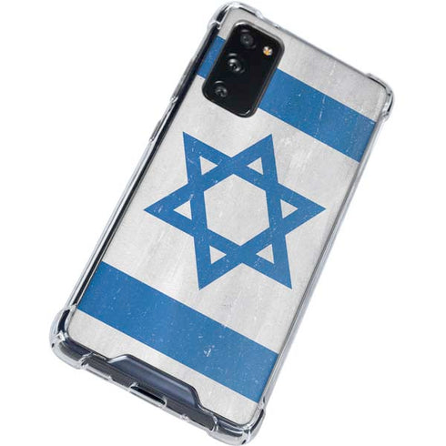 Israel Flag Distressed Galaxy S20 FE Clear Case
