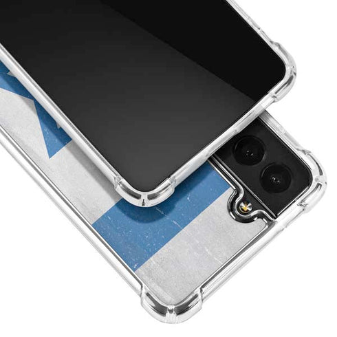 Israel Flag Distressed Galaxy S21 FE Clear Case