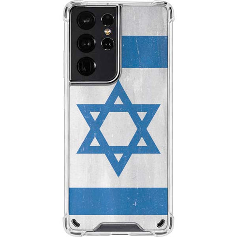 Israel Flag Distressed Galaxy S21 Ultra 5G Clear Case