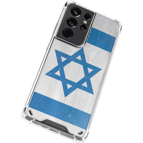 Israel Flag Distressed Galaxy S21 Ultra 5G Clear Case