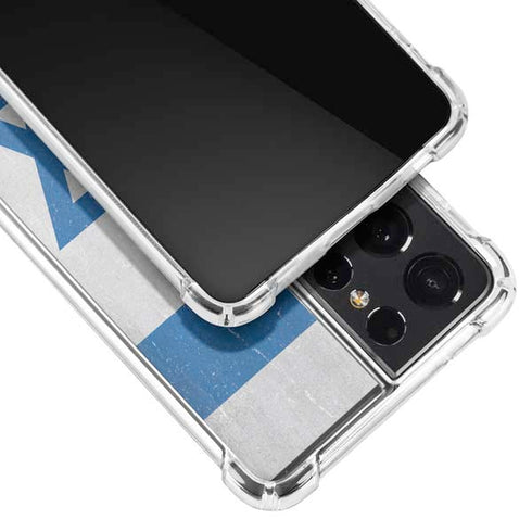 Israel Flag Distressed Galaxy S21 Ultra 5G Clear Case