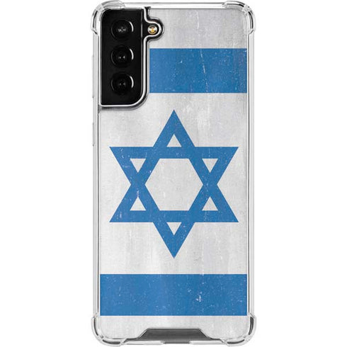 Israel Flag Distressed Galaxy S22 Plus Clear Case
