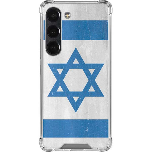 Israel Flag Distressed Galaxy S23 Clear Case