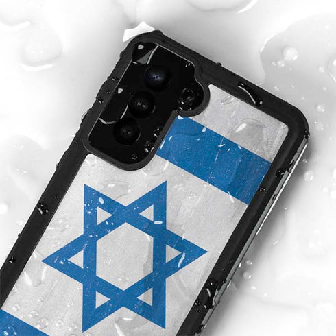 Israel Flag Distressed Galaxy S23 Plus Waterproof Case