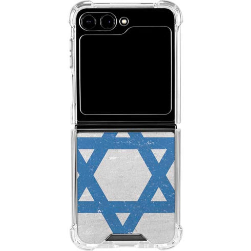 Israel Flag Distressed Galaxy Z Flip5 5G Clear Case