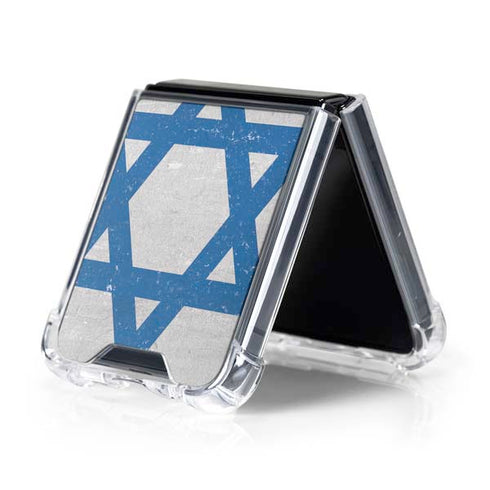 Israel Flag Distressed Galaxy Z Flip5 5G Clear Case