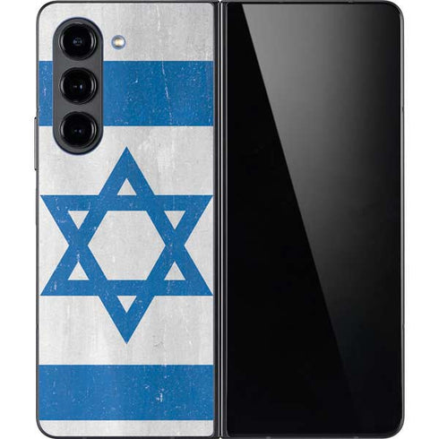 Israel Flag Distressed Galaxy Z Fold5 5G Skin