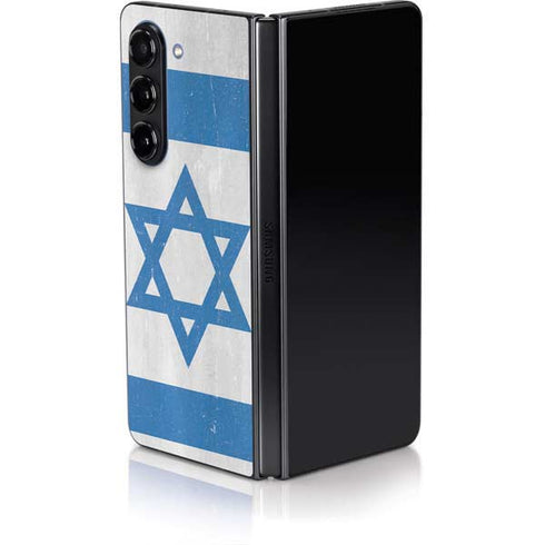Israel Flag Distressed Galaxy Z Fold5 5G Skin