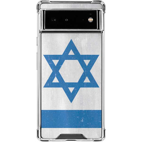 Israel Flag Distressed Google Pixel 6 Clear Case