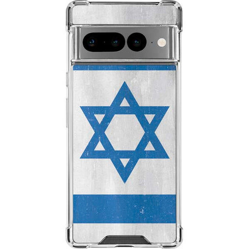 Israel Flag Distressed Google Pixel 7 Pro Clear Case