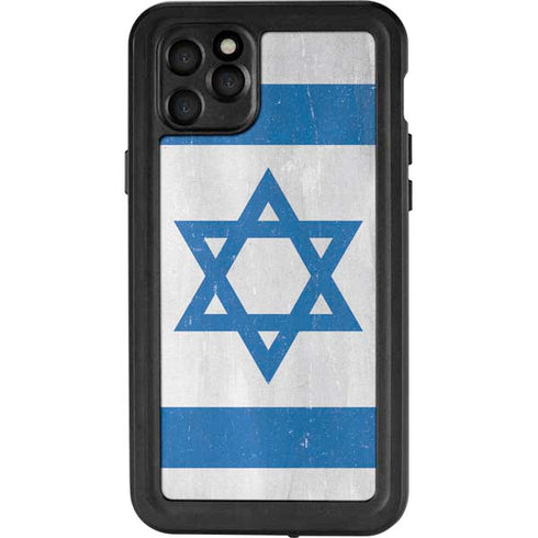 Israel Flag Distressed iPhone 11 Pro Max Waterproof Case
