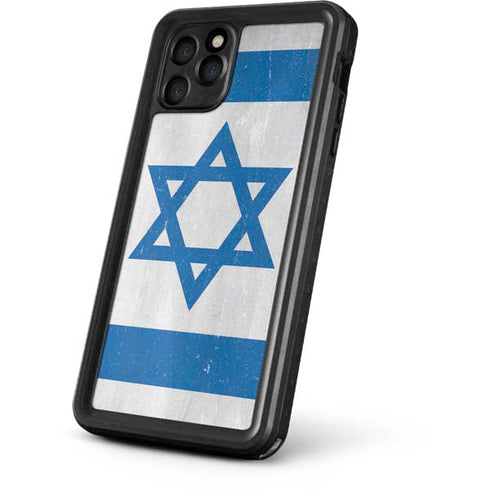 Israel Flag Distressed iPhone 11 Pro Max Waterproof Case