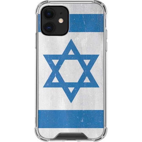 Israel Flag Distressed iPhone 12 Clear Case