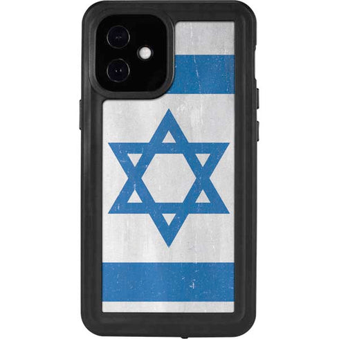 Israel Flag Distressed iPhone 12 Mini Waterproof Case