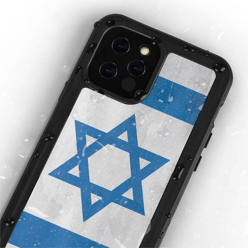 Israel Flag Distressed iPhone 12 Pro Max Waterproof Case