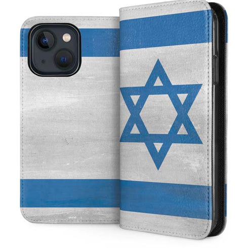 Israel Flag Distressed iPhone 13 Folio Case