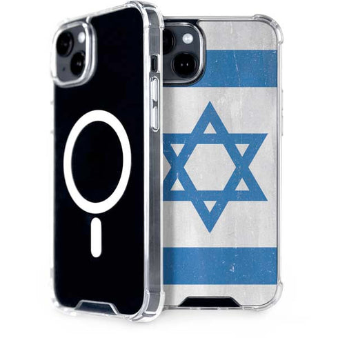 Israel Flag Distressed iPhone 15 Plus MagSafe Case