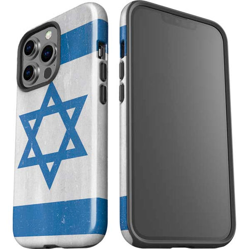 Israel Flag Distressed iPhone 14 Pro Impact Case