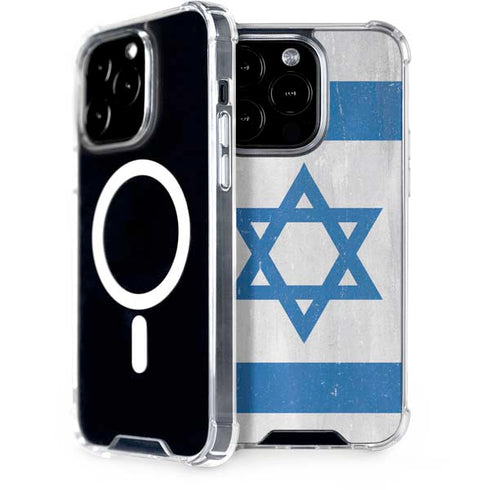 Israel Flag Distressed iPhone 14 Pro MagSafe Case