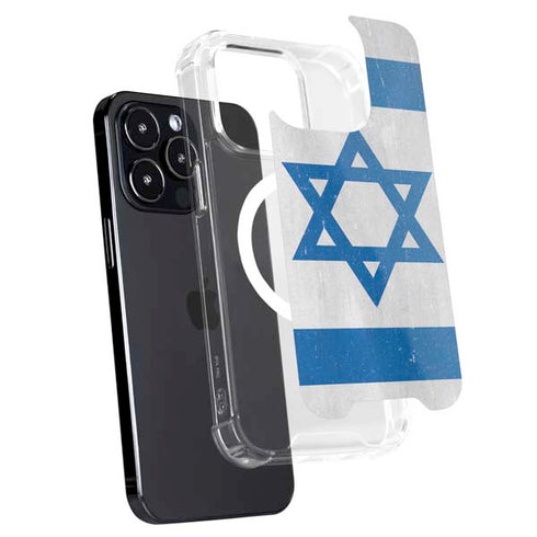 Israel Flag Distressed iPhone 15 Pro Max MagSafe Case