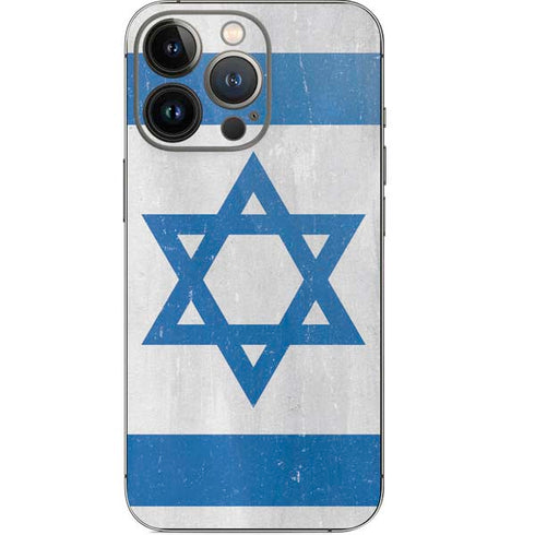 Israel Flag Distressed iPhone 15 Pro Skin