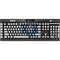 Israel Flag Distressed K95 RGB PLATINUM Mechanical Gaming Keyboard Skin