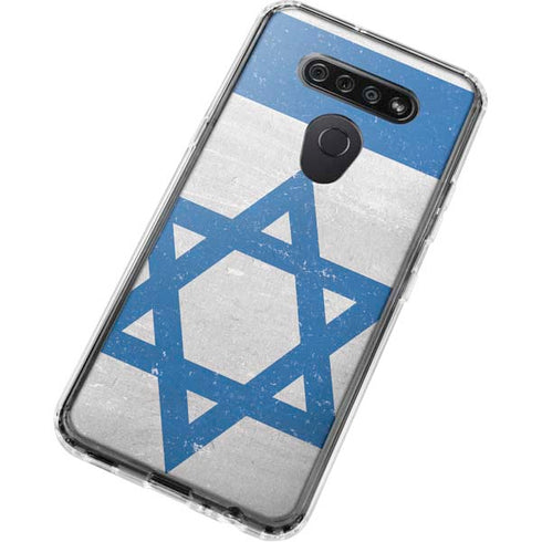 Israel Flag Distressed LG K51/Q51 Clear Case