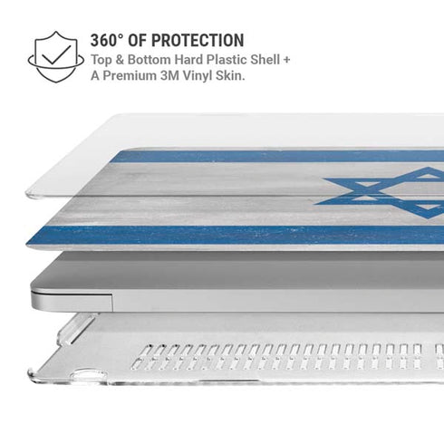 Israel Flag Distressed MacBook Pro 13in (2020) Case plus Skin