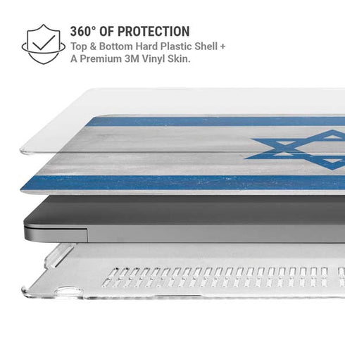 Israel Flag Distressed MacBook Pro 16in (2021-25) Case plus Skin