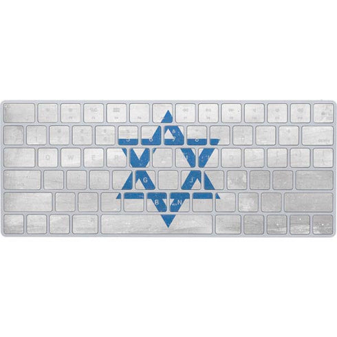 Israel Flag Distressed Magic Keyboard Skin