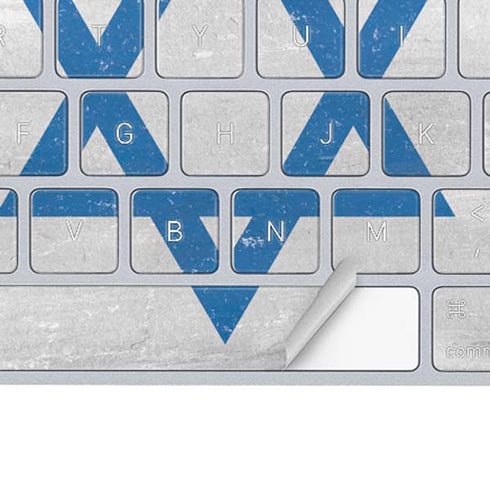 Israel Flag Distressed Magic Keyboard Skin