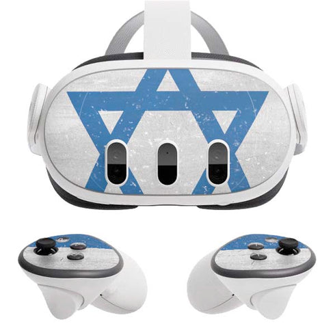 Israel Flag Distressed Meta Quest 3 Skin