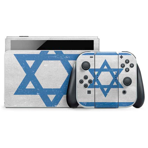 Israel Flag Distressed Nintendo Switch OLED (2021) Skin