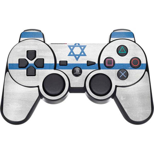 Israel Flag Distressed PS3 Dual Shock wireless controller Skin