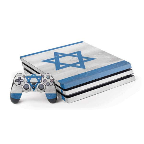 Israel Flag Distressed PS4 Pro Bundle Skin