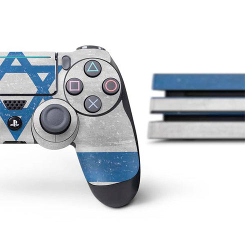 Israel Flag Distressed PS4 Pro Bundle Skin