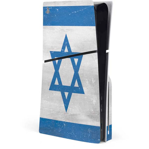 Israel Flag Distressed PS5 Slim Disk Console Skin