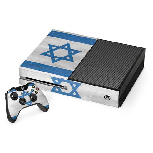 Israel Flag Distressed Xbox One Console and Controller Bundle Skin