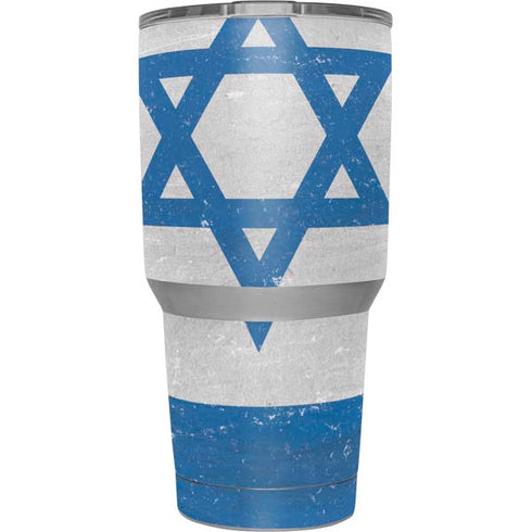 Israel Flag Distressed Yeti 30oz Rambler Tumbler Skin