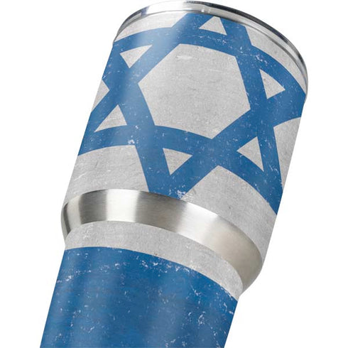 Israel Flag Distressed Yeti 30oz Rambler Tumbler Skin