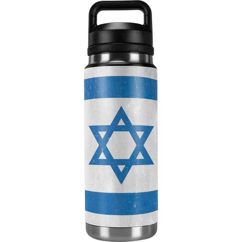 Israel Flag Distressed YETI Rambler 26oz Bottle Skin