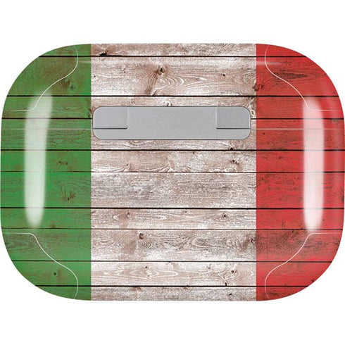Italian Flag Dark Wood AirPods Pro 2nd Gen Skin