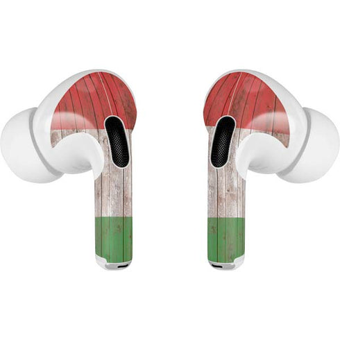 Italian Flag Dark Wood AirPods Pro 2nd Gen Skin