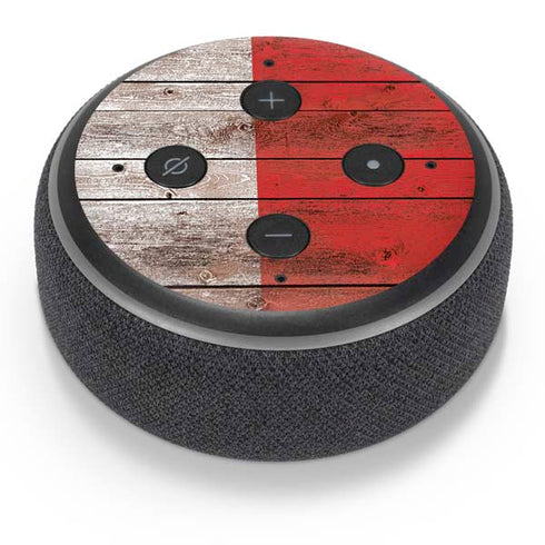 Italian Flag Dark Wood Amazon Echo Dot Skin