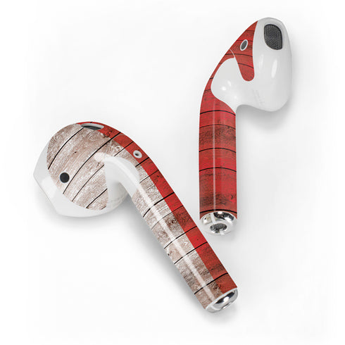 Italian Flag Dark Wood Apple AirPods 2 Skin