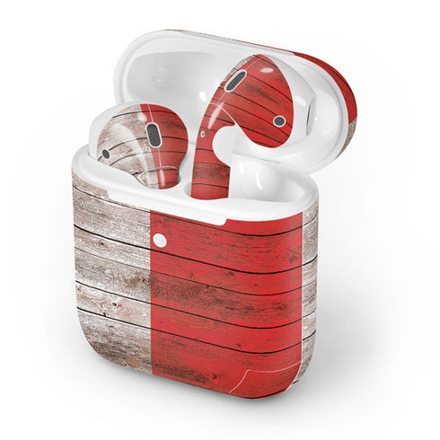 Italian Flag Dark Wood Apple AirPods 2 Skin