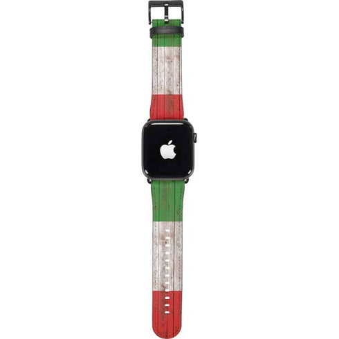 Italian Flag Dark Wood Apple Watch Band 38-40mm