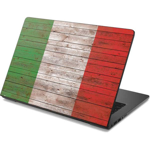 Italian Flag Dark Wood Dell Chromebook Skin